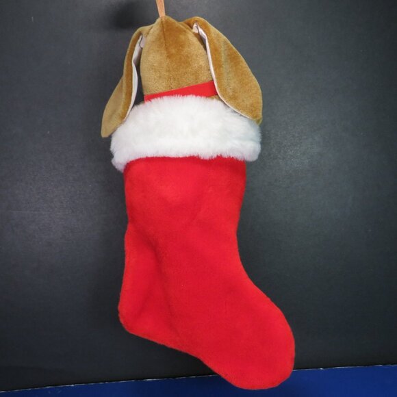 Christmas plush rabbit in stocking no logo RABBIT DOES NOT COME OUT - Picture 10 of 12